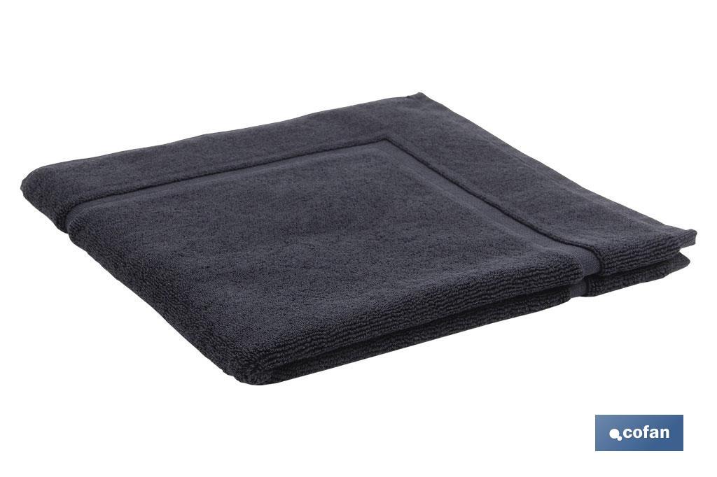 Bath mat | Brillante Model | Black | 100% cotton | Weight: 1,000g/m2 | Size: 60 x 60cm - Cofan