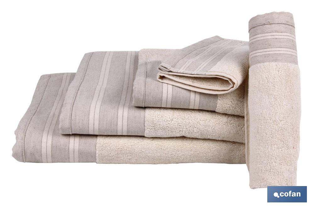 Toalha De Duche | Cor Nature | Gramagem 600gr / m2 | Modelo Inspiración | Mede 70 x 140 cm - Cofan
