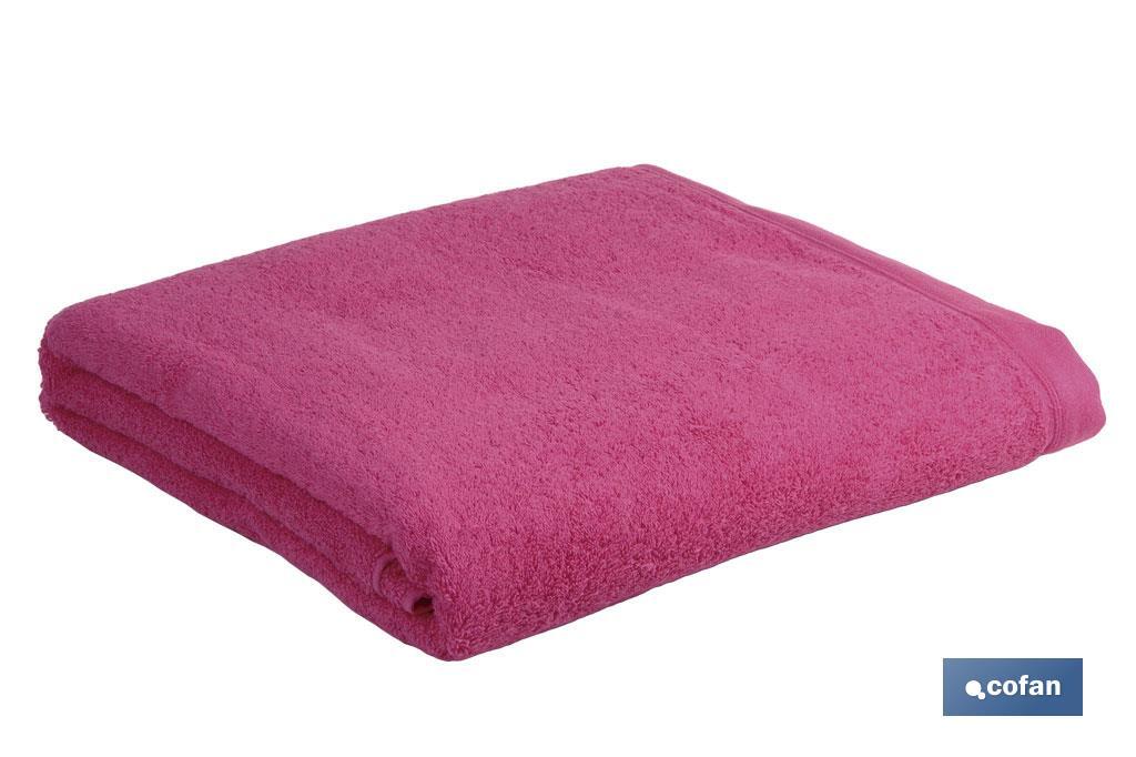 Bath sheet | Primavera Model | Fuchsia | 100% cotton | Weight: 580g/m2 | Size: 100 x 150cm - Cofan