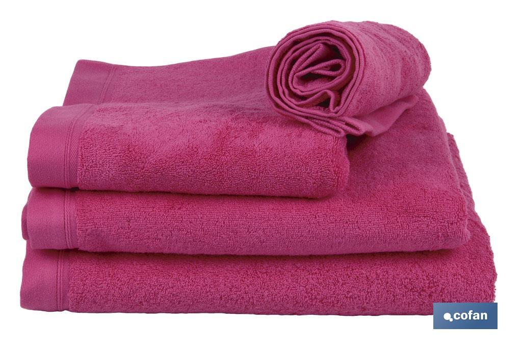 Asciugamano da doccia | Modello Primavera | Fucsia | 100% cotone | Grammatura: 580 g/m² | Dimensioni: 70 x 140 cm - Cofan