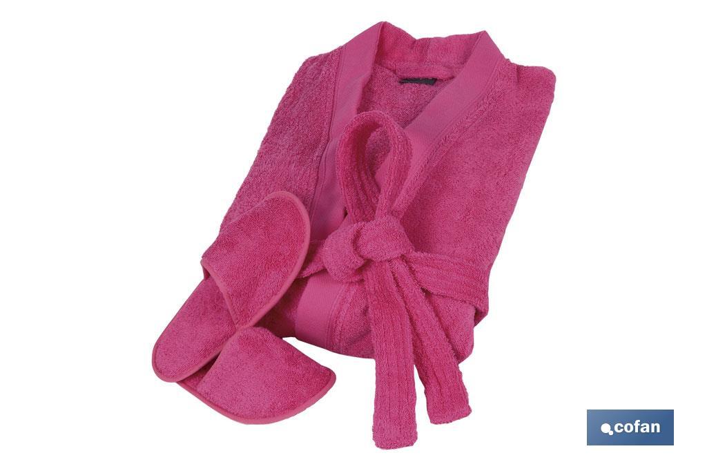 Accappatoio | Fucsia | Modello Primavera | 100% cotone | Grammatura: 500 g/m² | Varie taglie - Cofan