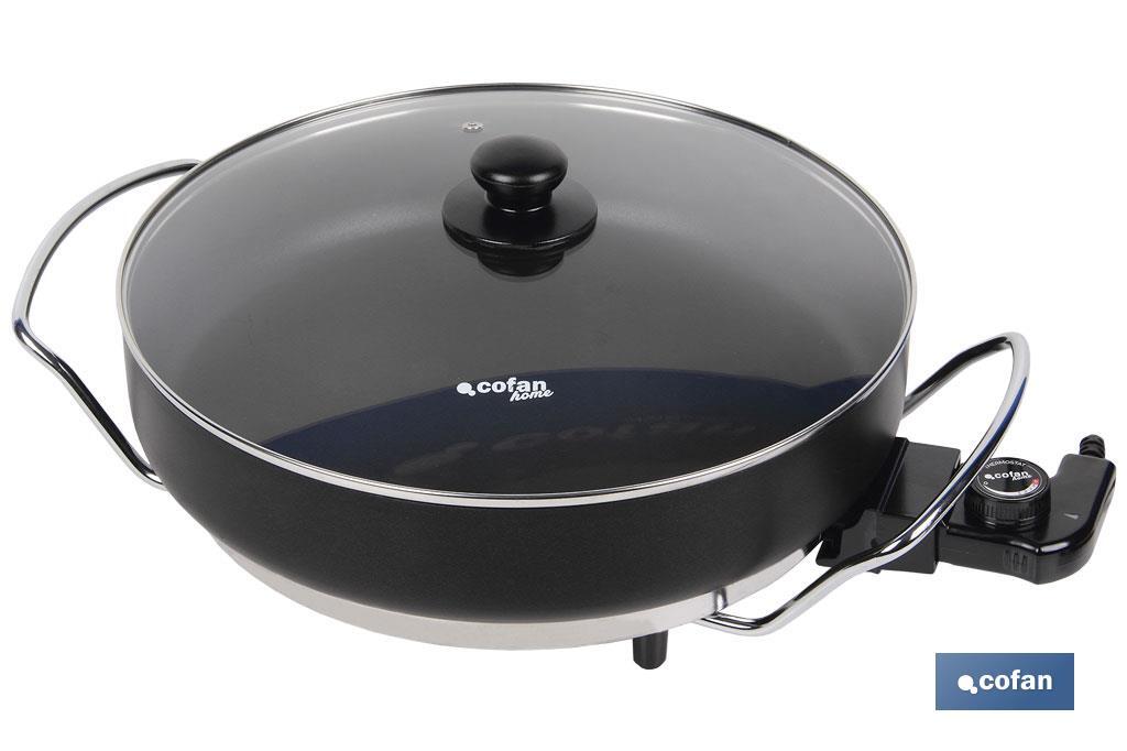 Electric pan | Belice Model | 1,500W | Steel base with non-stick coating | Diameter: 36cm - Cofan