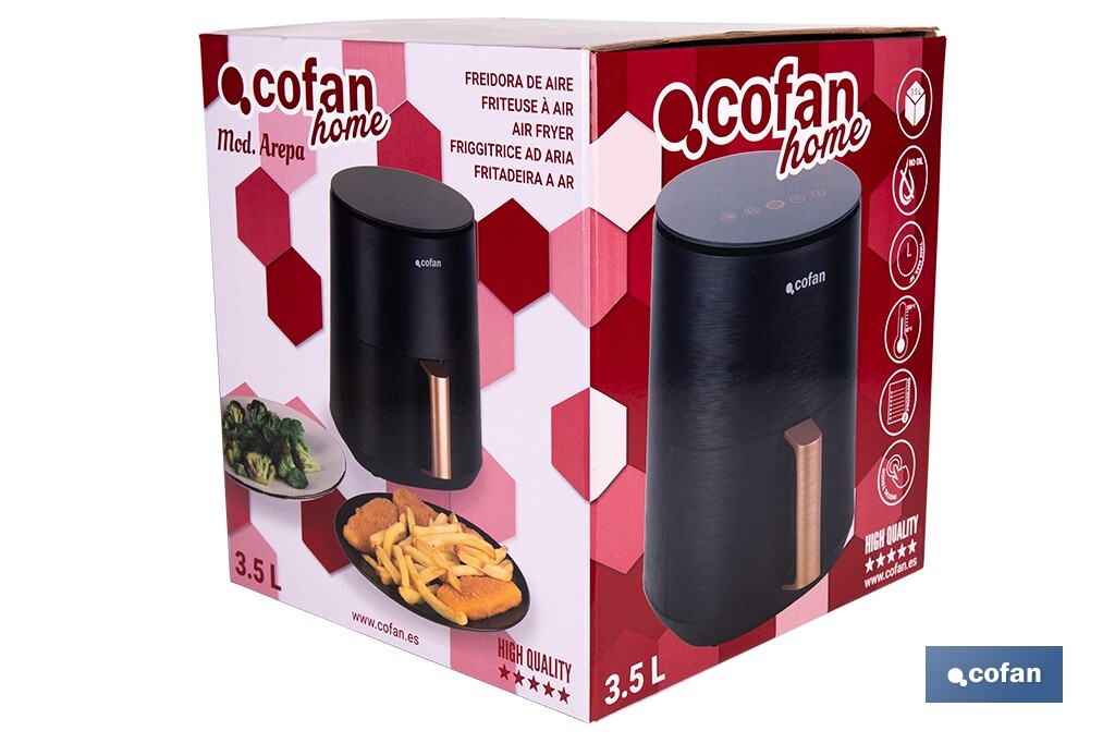 Friteuse à air chaud sans huile | Capacité de 3,5 litres - Cofan