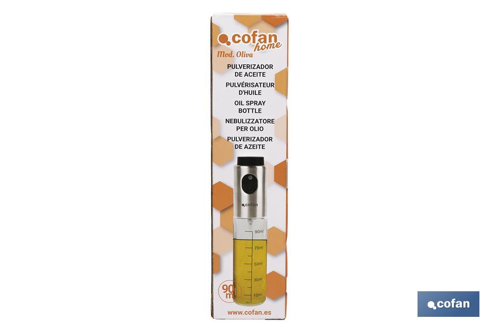 Pulverizador de Aceite | Spray multiusos | Dosificador con Capacidad de 90 ml - Cofan