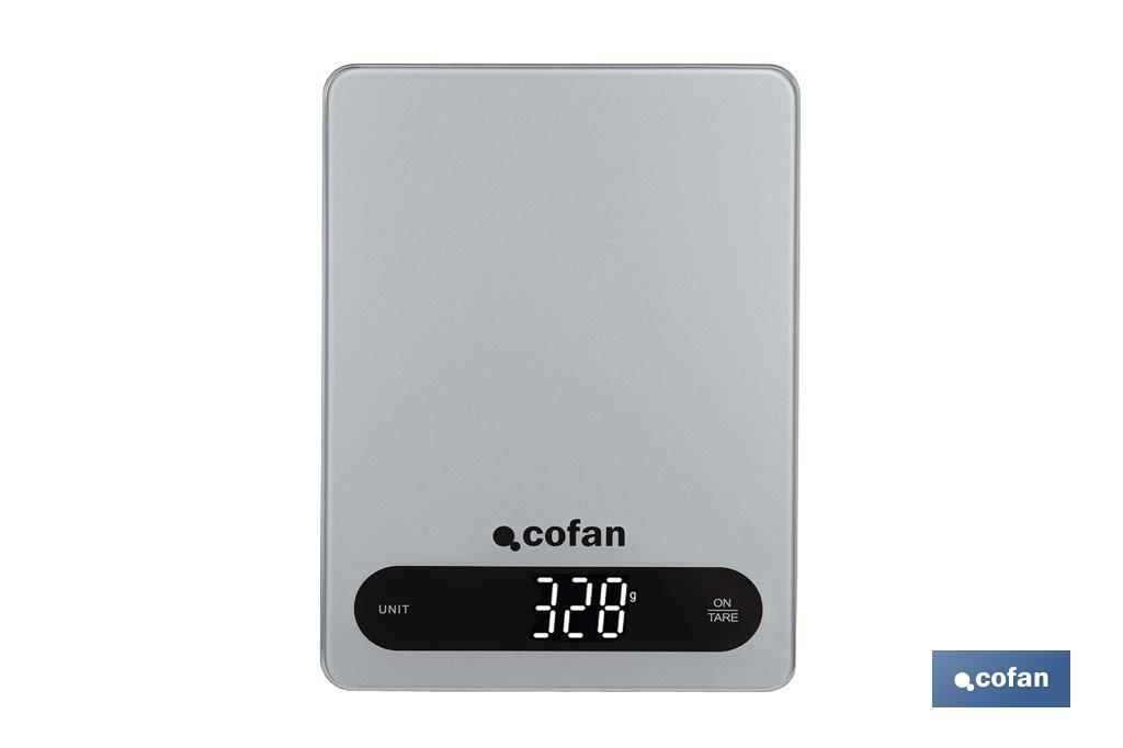 Digital kitchen scale available in 3 colours | LED display | 4 high-precision sensors - Cofan