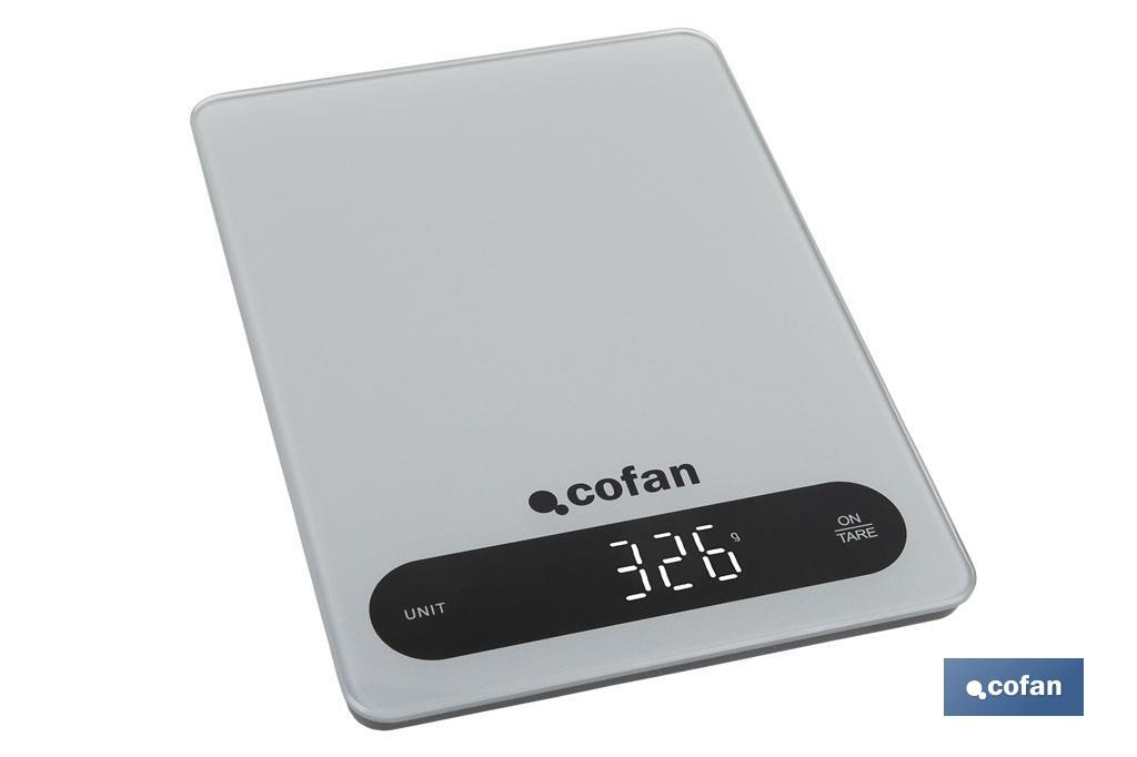 Digital kitchen scale available in 3 colours | LED display | 4 high-precision sensors - Cofan