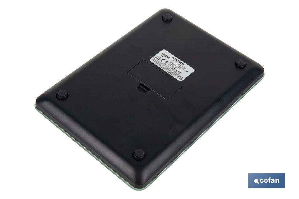 Digital kitchen scale available in 3 colours | LED display | 4 high-precision sensors - Cofan