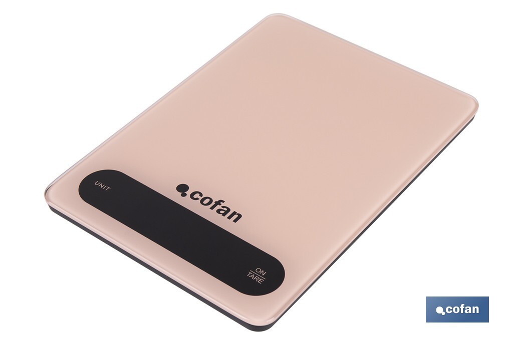 Digital kitchen scale available in 3 colours | LED display | 4 high-precision sensors - Cofan