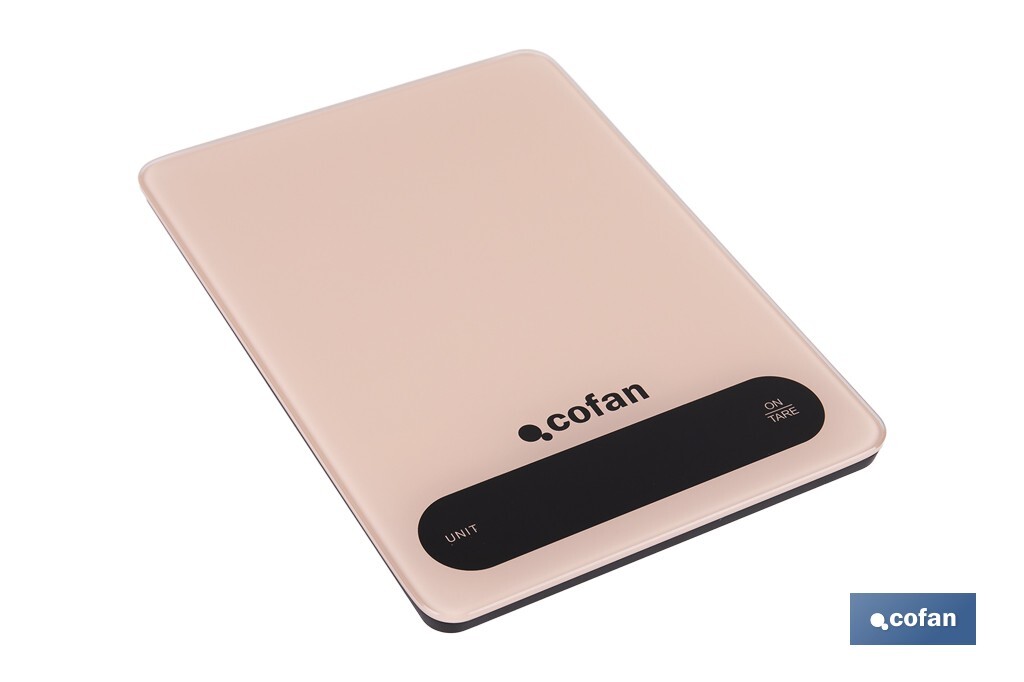 Digital kitchen scale available in 3 colours | LED display | 4 high-precision sensors - Cofan