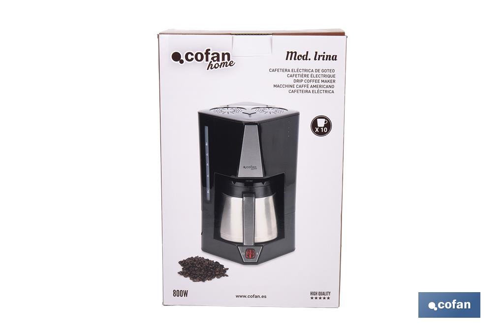 Cafetera eléctrica de goteo Mod. Irina - Cofan
