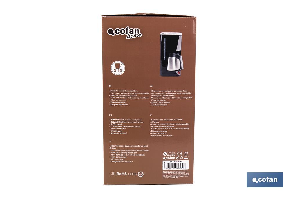 Cafetera eléctrica de goteo Mod. Irina - Cofan