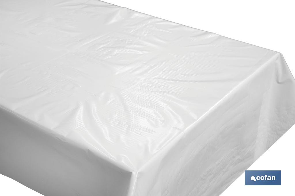Rollo de protector de mesa | Color: blanco | Material: PVC | Absorbente | Medidas: 1,40 x 50 M - Cofan