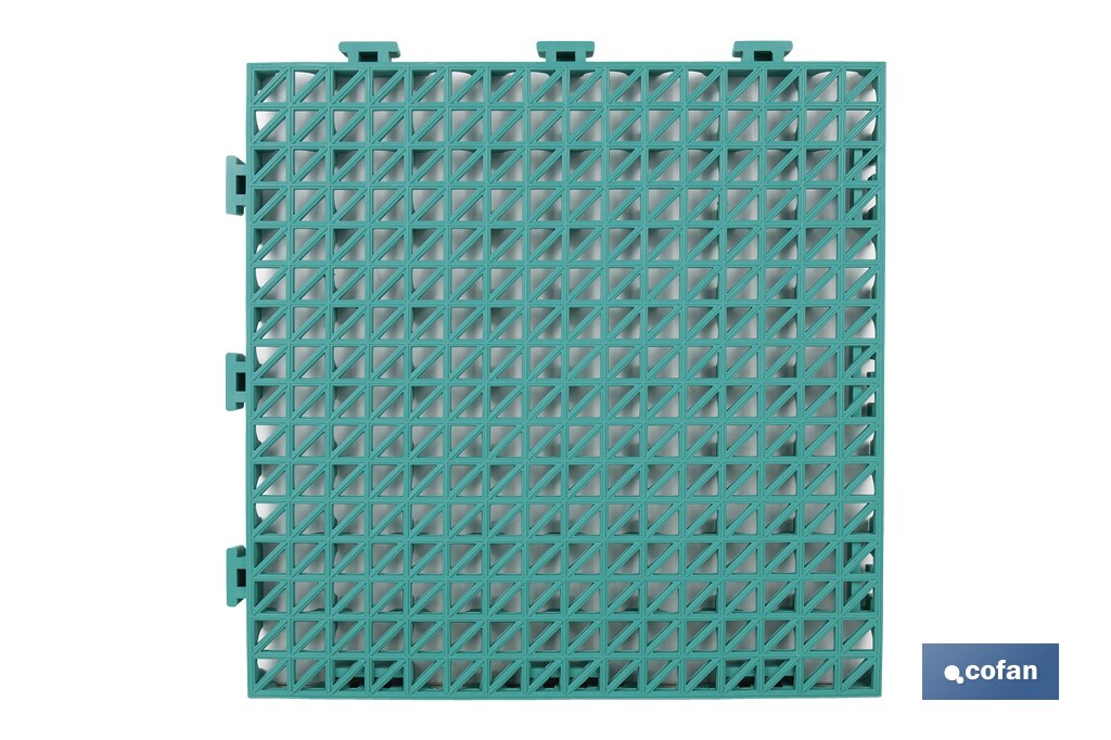 Loseta Alveolada | Set de 4 Unidades | 4 colores diferentes | Material PVC | Medidas 33 x 33 x 2 cm - Cofan