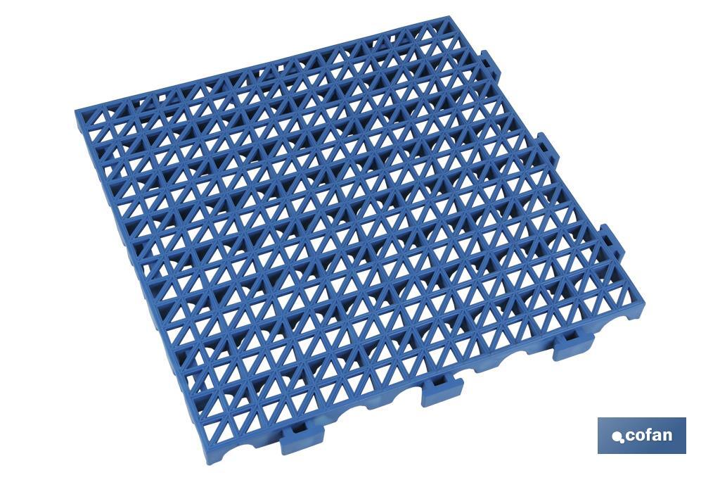 Alveolate floor tile | Set of 4 Pieces | Several Colours | PVC | Size: 33 x 33 x 2cm - Cofan