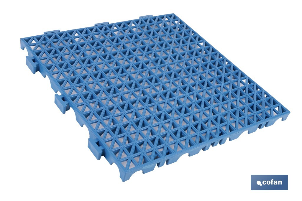 Loseta Alveolada | Set de 4 Unidades | 4 colores diferentes | Material PVC | Medidas 33 x 33 x 2 cm - Cofan