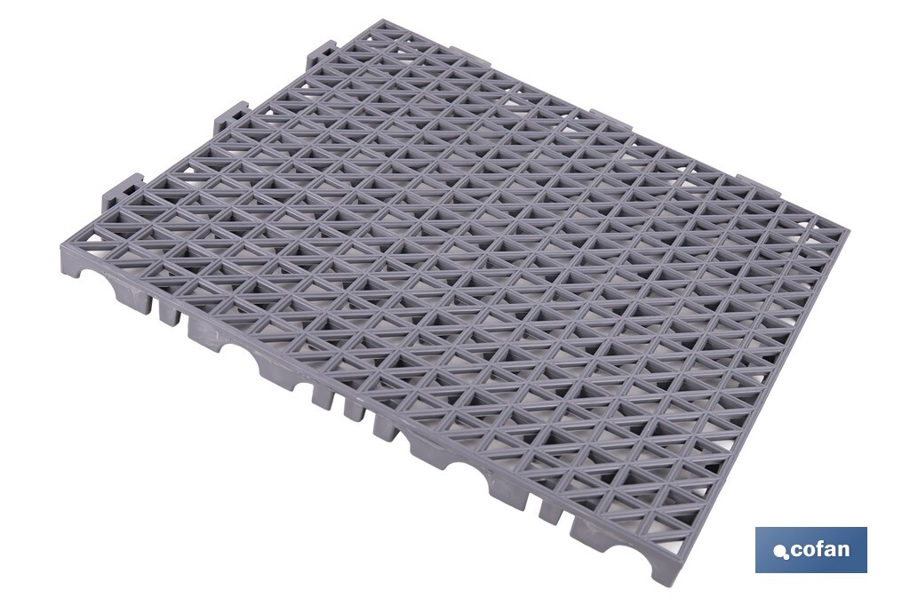 Loseta Alveolada | Set de 4 Unidades | 4 colores diferentes | Material PVC | Medidas 33 x 33 x 2 cm - Cofan