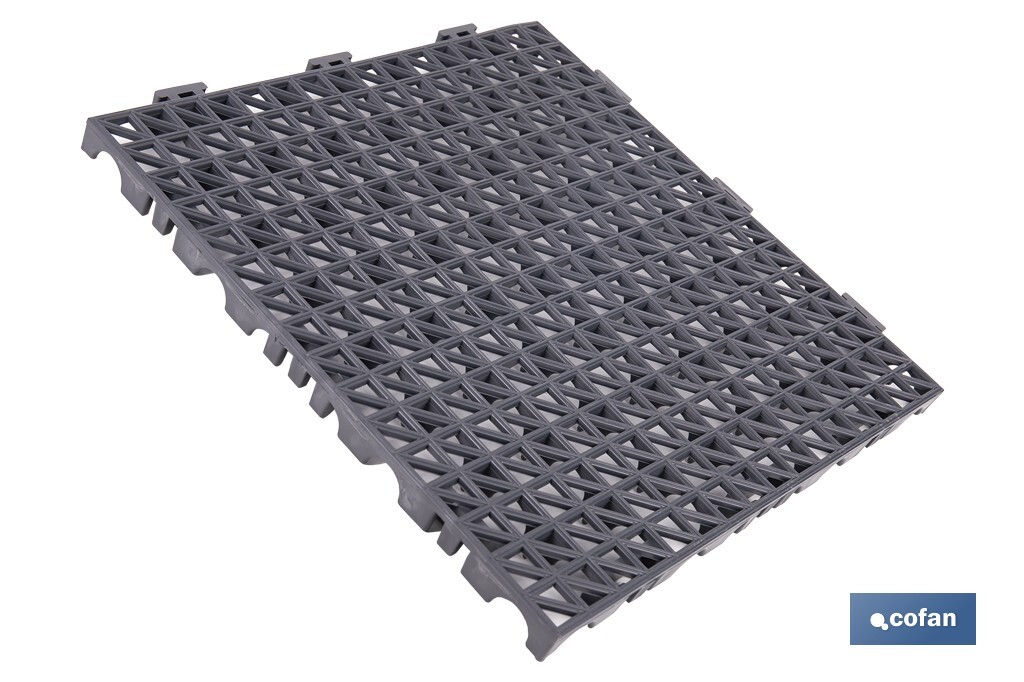 Loseta Alveolada | Set de 4 Unidades | 4 colores diferentes | Material PVC | Medidas 33 x 33 x 2 cm - Cofan