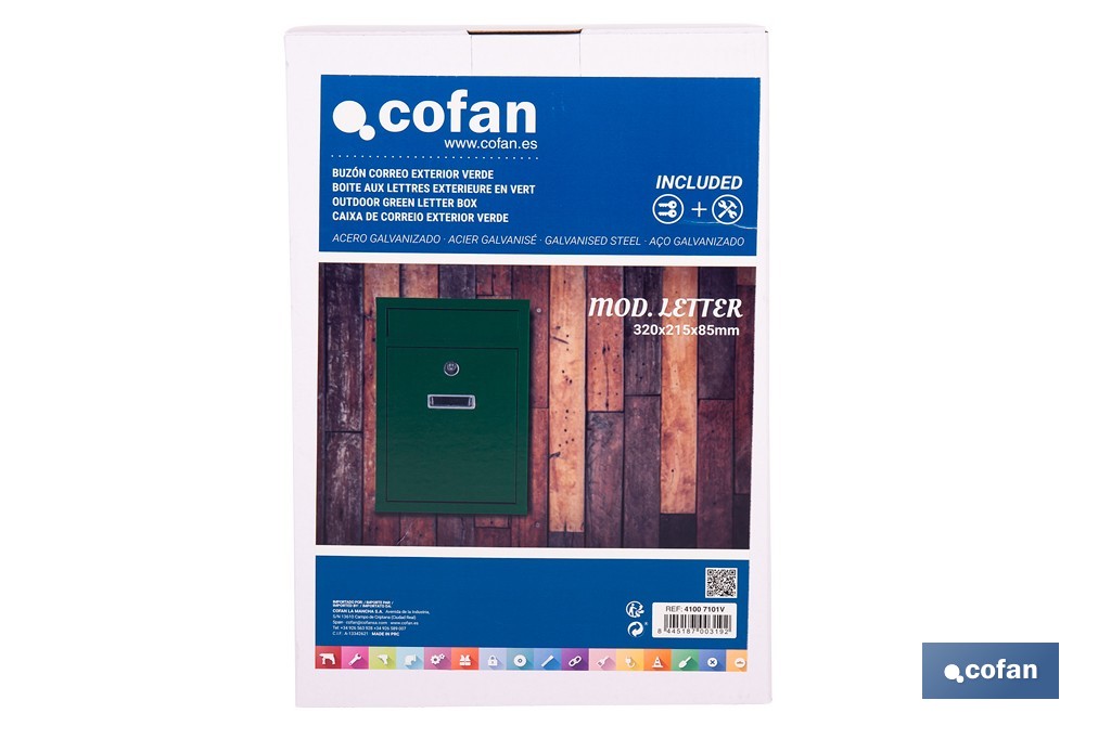 Buzón exterior correo Mod.Letter - Cofan