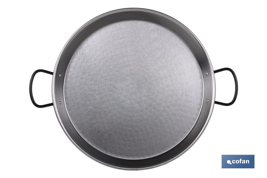 Polished steel paella pan | Different sizes | Traditional paella pan | Paella pan with 2 handles | Different diameters - Cofan