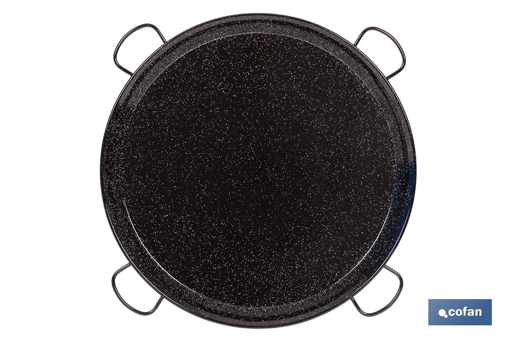 Enamelled steel paella pan | Traditional design | Paella Pan with 4 Handles
 - Cofan
