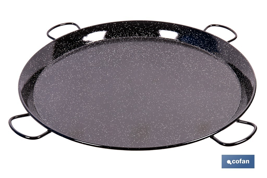 Enamelled steel paella pan | Traditional design | Paella Pan with 4 Handles
 - Cofan