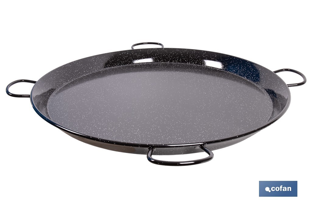 Enamelled steel paella pan | Traditional design | Paella Pan with 4 Handles
 - Cofan