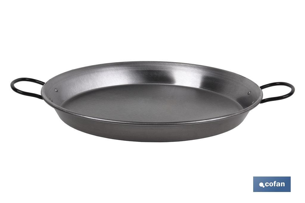 Polished steel paella pan | Special for induction hobs | Traditional format | Design with two handles - Cofan