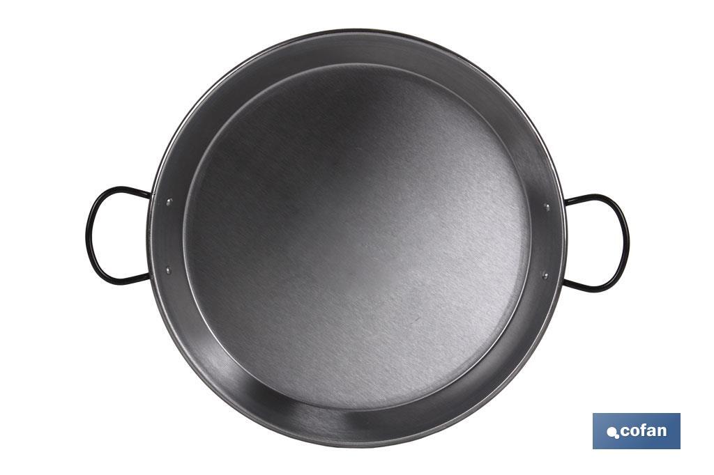 Polished steel paella pan | Special for induction hobs | Traditional format | Design with two handles - Cofan