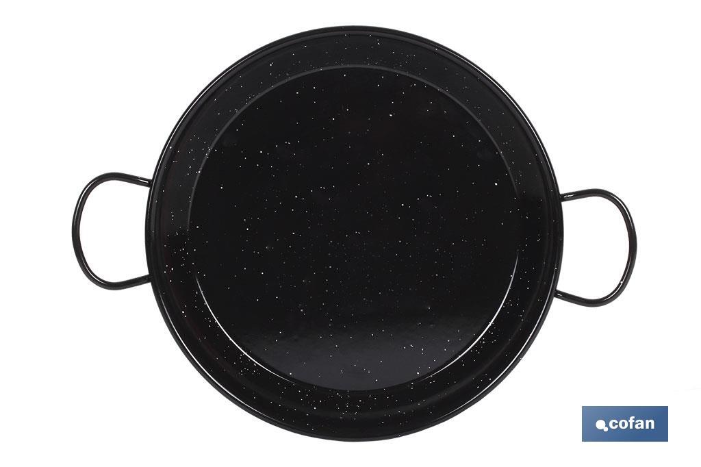 Enamelled steel paella pan special for induction hobs | Traditional format | Design with two handles - Cofan