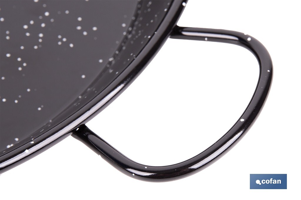 Enamelled steel paella pan special for induction hobs | Traditional format | Design with two handles - Cofan