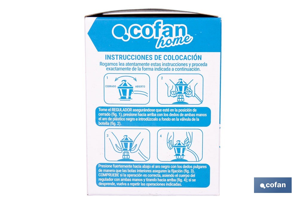 Regulador de Gas Butano/Propano | De Uso Doméstico | Regulador para Bombona de butano - Cofan