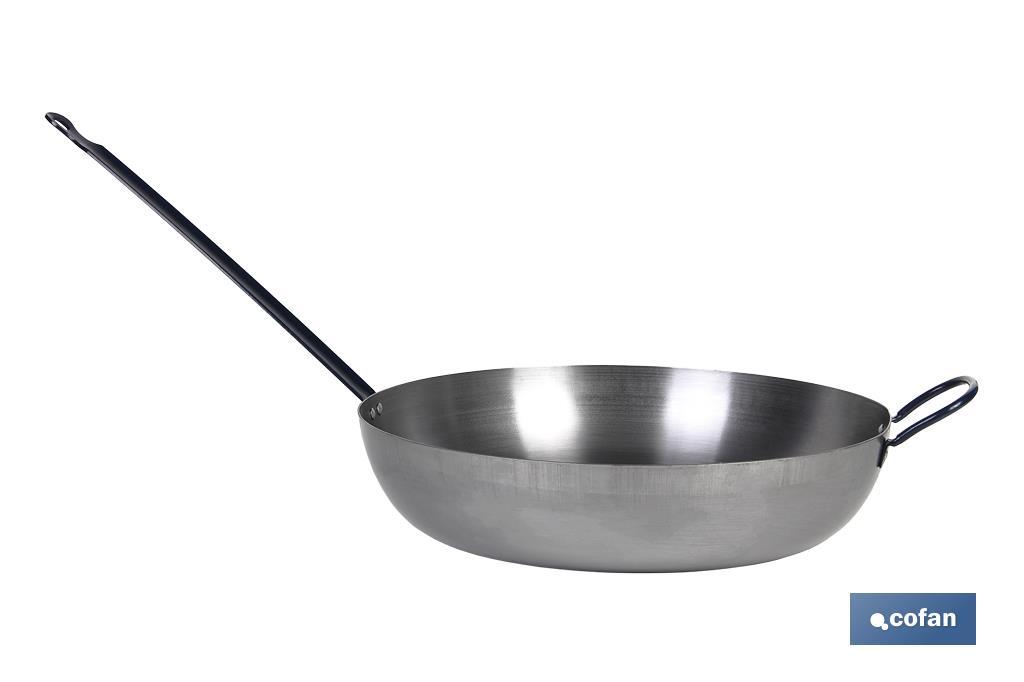Polished steel Lyonnaise frying pan | With handles | Traditional Format | Rust resistant - Cofan