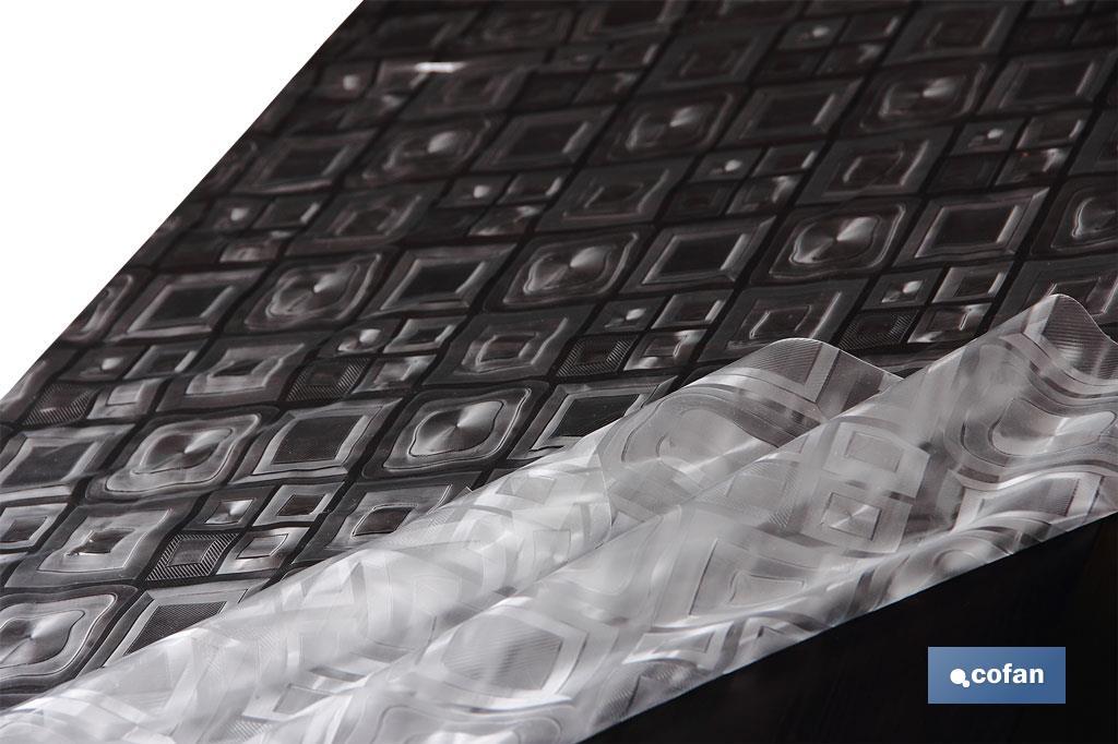 Mantel Redondo | Diámetro de 120 cm | Estampado opaco de marcos | 65 % PVC y 35 % PP - Cofan