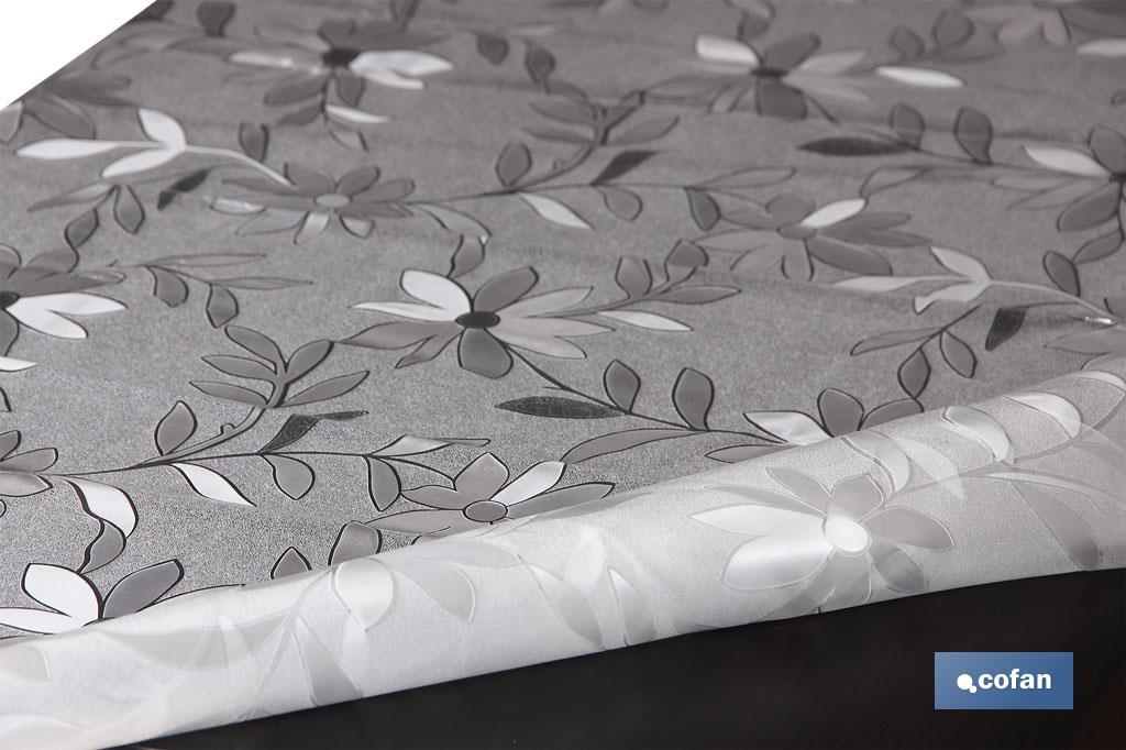Manuscrito Arbitraje Rayo Mantel Redondo | Modelo Grayi | Diámetro de 120 cm | Estampado opaco | 65%  PVC y 35% PP | Cofan
