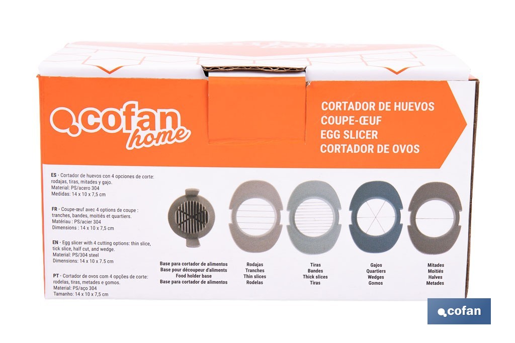 Cortador manual de alimentos | Diferentes formas de corte | Adecuado para alimentos blandos - Cofan