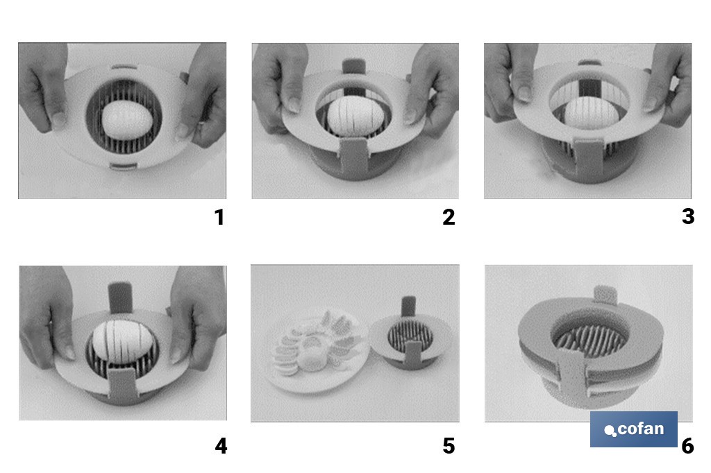 Cortador manual de alimentos | Diferentes formas de corte | Adecuado para alimentos blandos - Cofan
