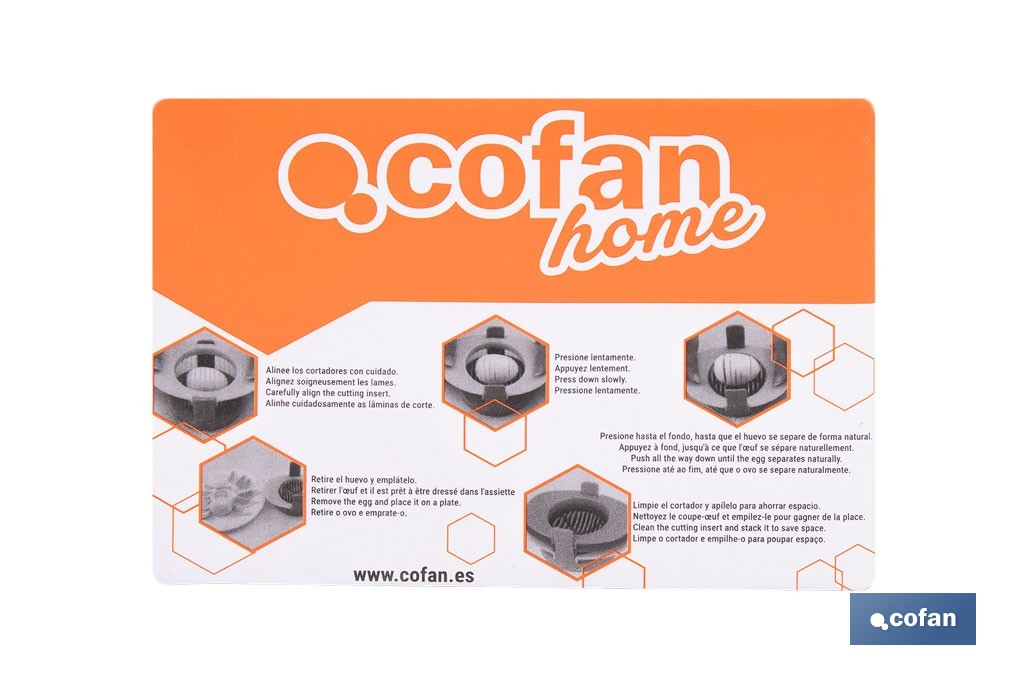Cortador manual de alimentos | Diferentes formas de corte | Adecuado para alimentos blandos - Cofan