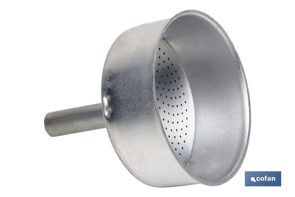 Recambio de embudo | Cafetera Modelo Provenza | Capacidad para 12 tazas | Fabricado en Aluminio - Cofan