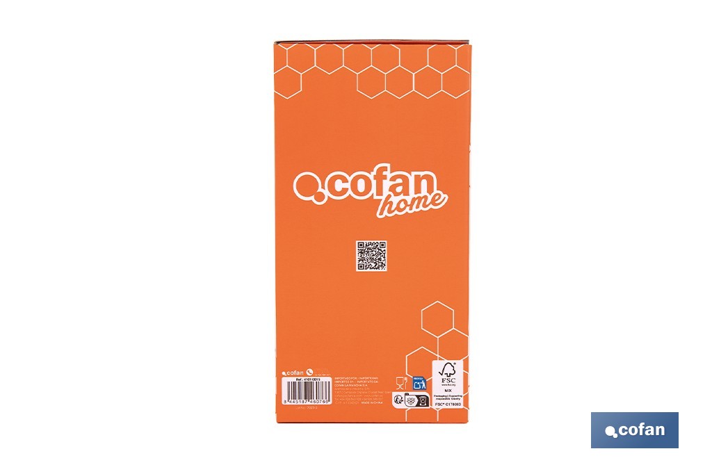 Cafetera italiana inducción | Capacidad: 6 tazas | Cuerpo de aluminio | Mangos de madera | Apta para todo tipo de fuegos | Disponible en diferentes colores - Cofan