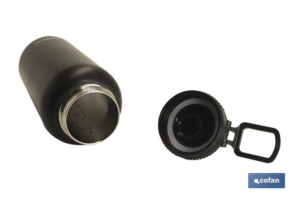 Extreme sports water bottle | Black | Capacity: 550ml or 950ml - Cofan