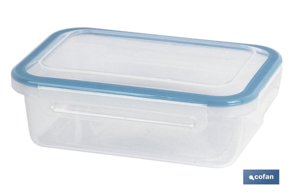 Rectangular lunch box | Red lid | Capacity for 1.4 litres | Suitable for microwave, freezer and dishwasher - Cofan