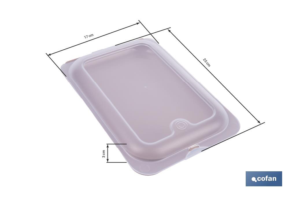 Pack de 4 fiambreras portaembutidos apilables | Tapa transparente | Conservación de alimentos | Medidas: 25 x 17 x 3 cm - Cofan