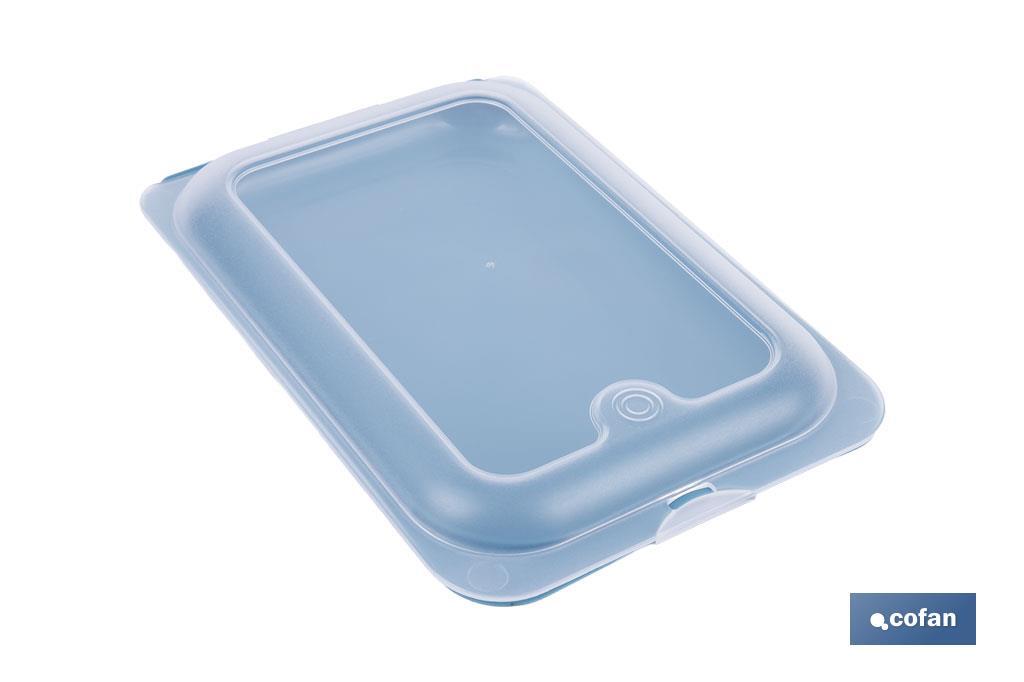 Pack de 4 fiambreras portaembutidos apilables | Tapa transparente | Conservación de alimentos | Medidas: 25 x 17 x 3 cm - Cofan