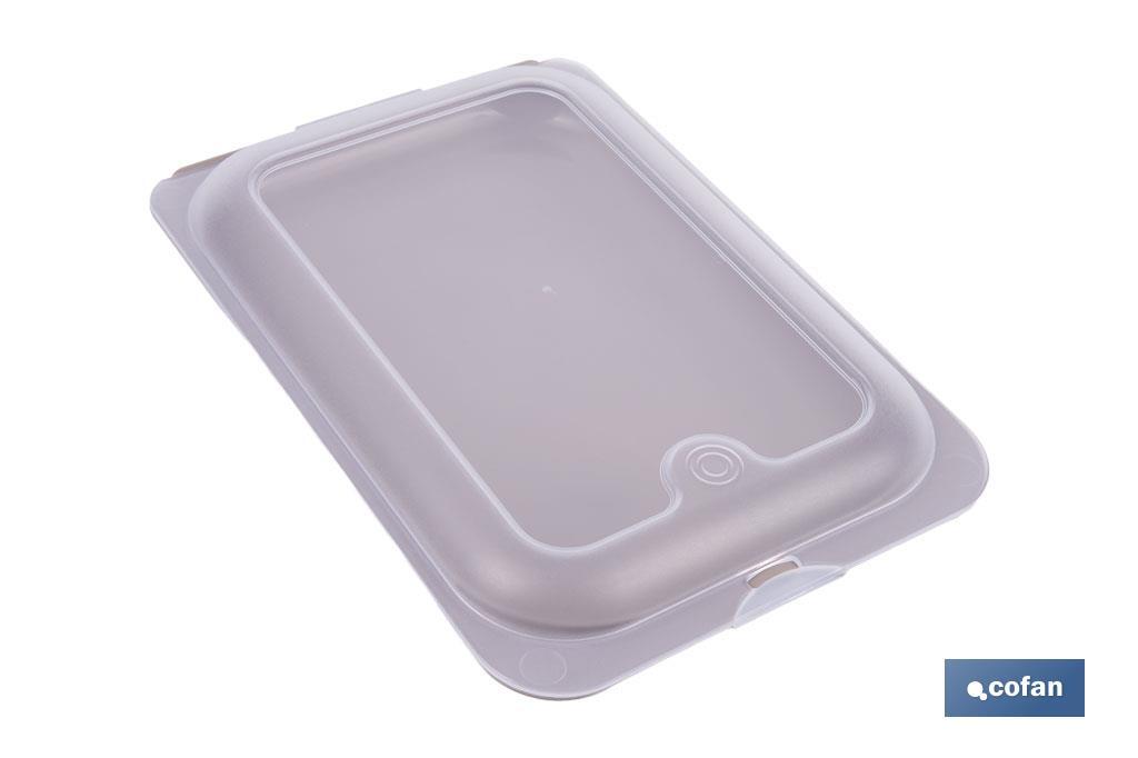 Pack de 4 fiambreras portaembutidos apilables | Tapa transparente | Conservación de alimentos | Medidas: 25 x 17 x 3 cm - Cofan
