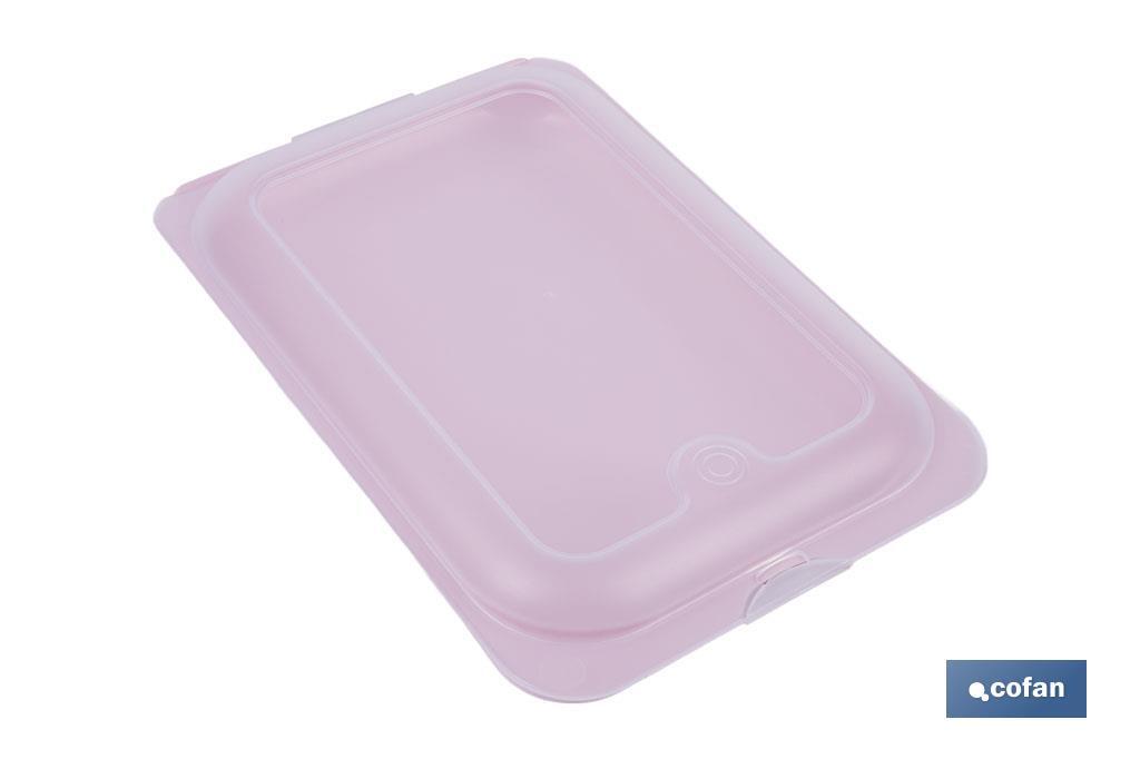 Pack de 4 fiambreras portaembutidos apilables | Tapa transparente | Conservación de alimentos | Medidas: 25 x 17 x 3 cm - Cofan