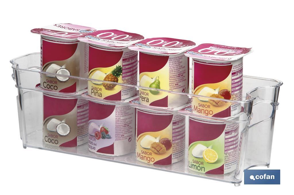 Organizador para alimentos en el frigorífico | Diferentes Medidas | Maximiza espacios en su refrigerador - Cofan