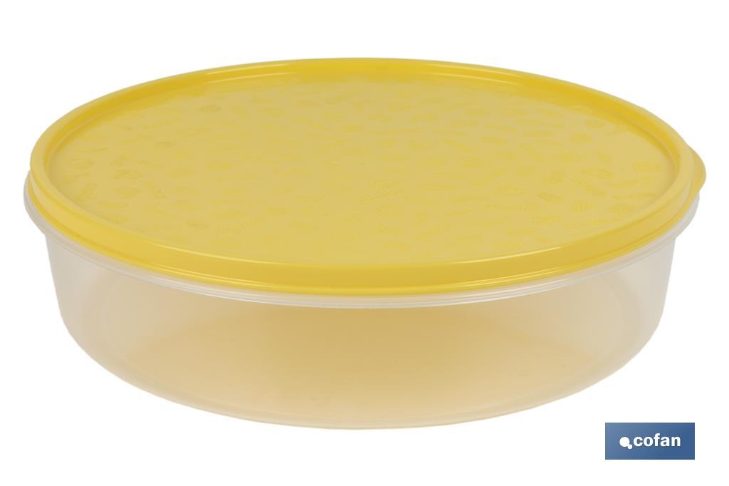 Round lunch box for potato omelette | Available in three colours | Size: 24.5 x 6.5cm - Cofan