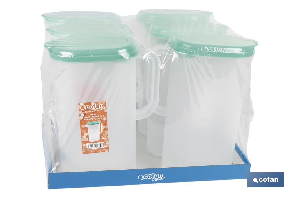 Water jug | 2-litre capacity | Available in three colours - Cofan