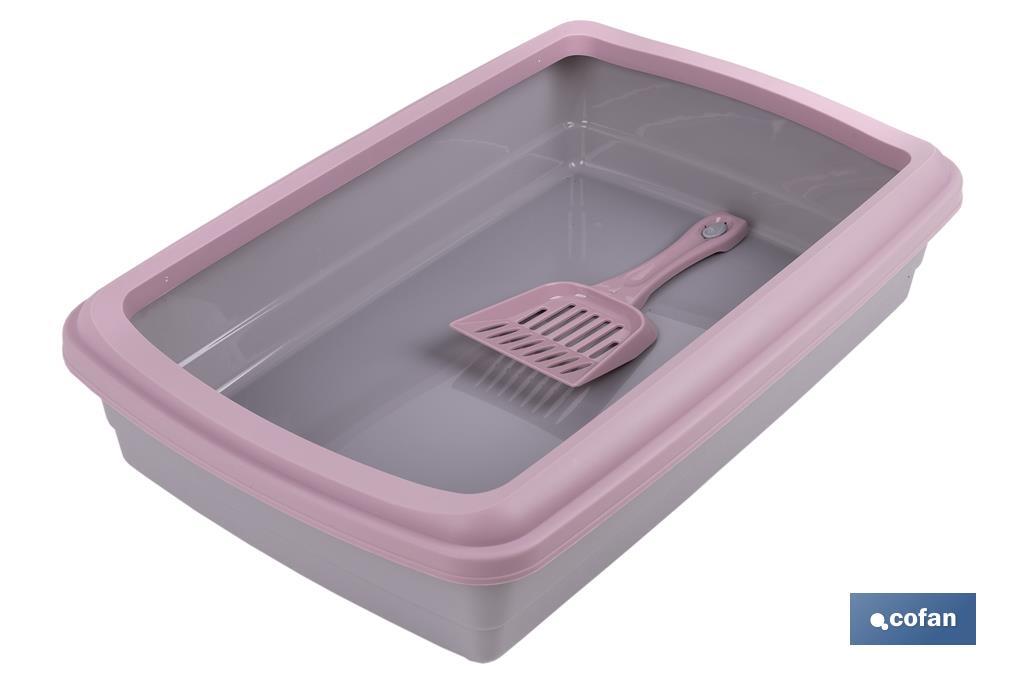 Cat litter tray | Two colours | Size: 47 x 31 x 11cm - Cofan