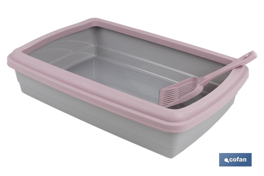 Cat litter tray | Two colours | Size: 47 x 31 x 11cm - Cofan